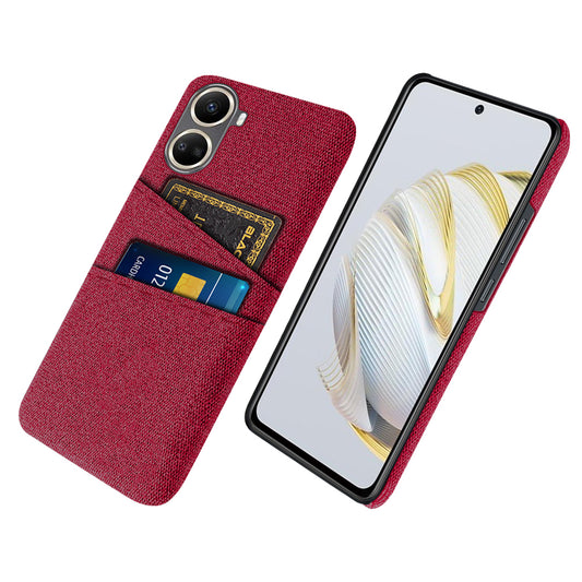 For Huawei nova 10 SE 4G Cloth Texture Dual Card Slots Protective Case Shockproof Cell Phone Cover