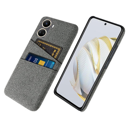 For Huawei nova 10 SE 4G Cloth Texture Dual Card Slots Protective Case Shockproof Cell Phone Cover