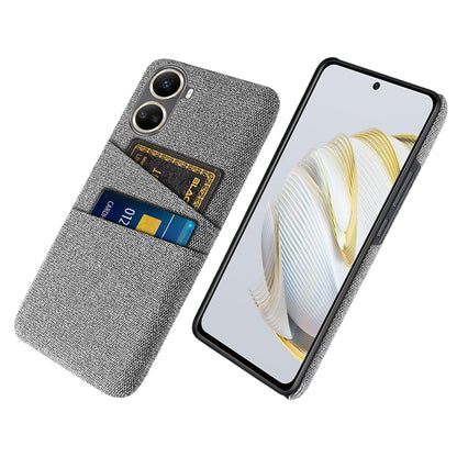 For Huawei nova 10 SE 4G Cloth Texture Dual Card Slots Protective Case Shockproof Cell Phone Cover
