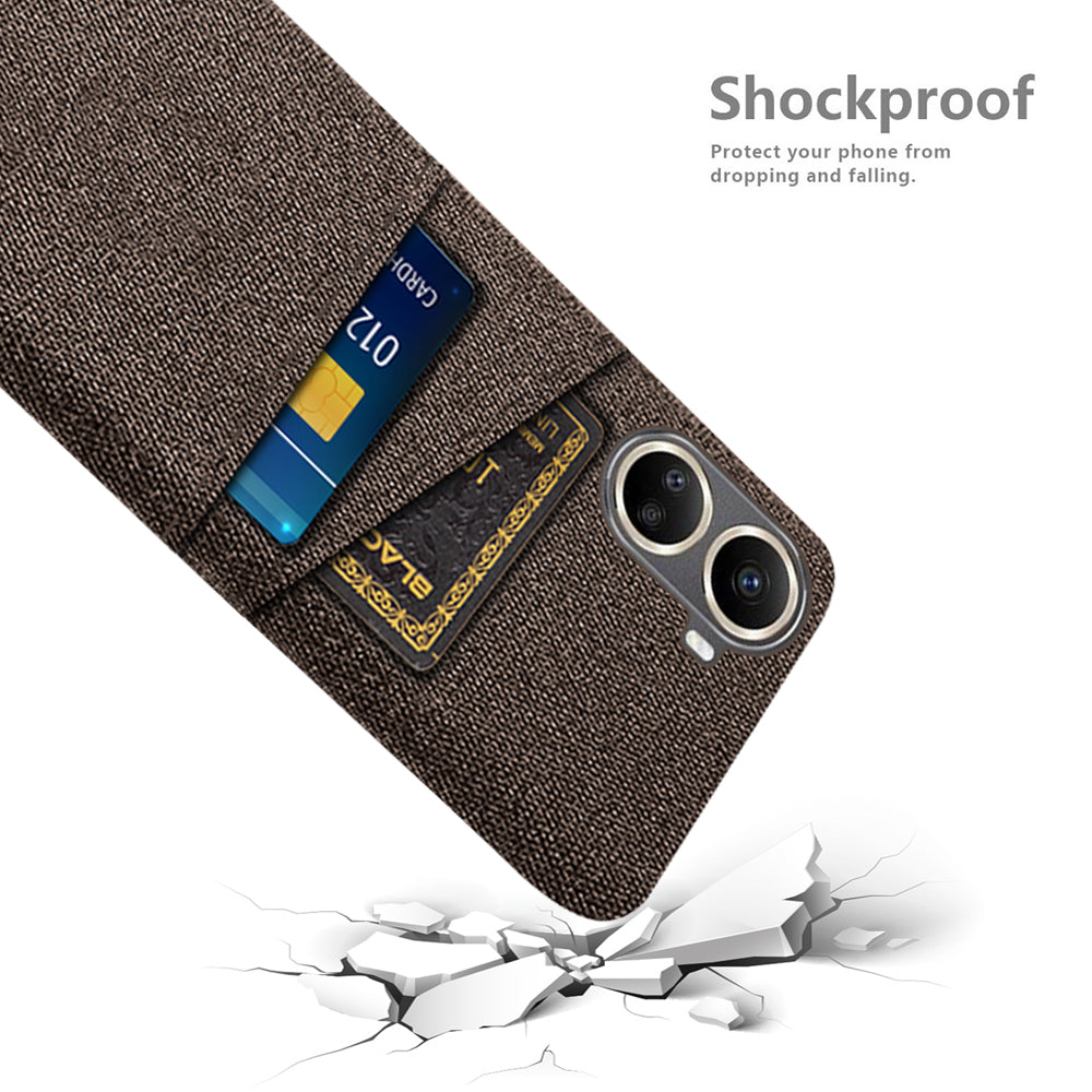 For Huawei nova 10 SE 4G Cloth Texture Dual Card Slots Protective Case Shockproof Cell Phone Cover