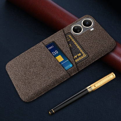 For Huawei nova 10 SE 4G Cloth Texture Dual Card Slots Protective Case Shockproof Cell Phone Cover