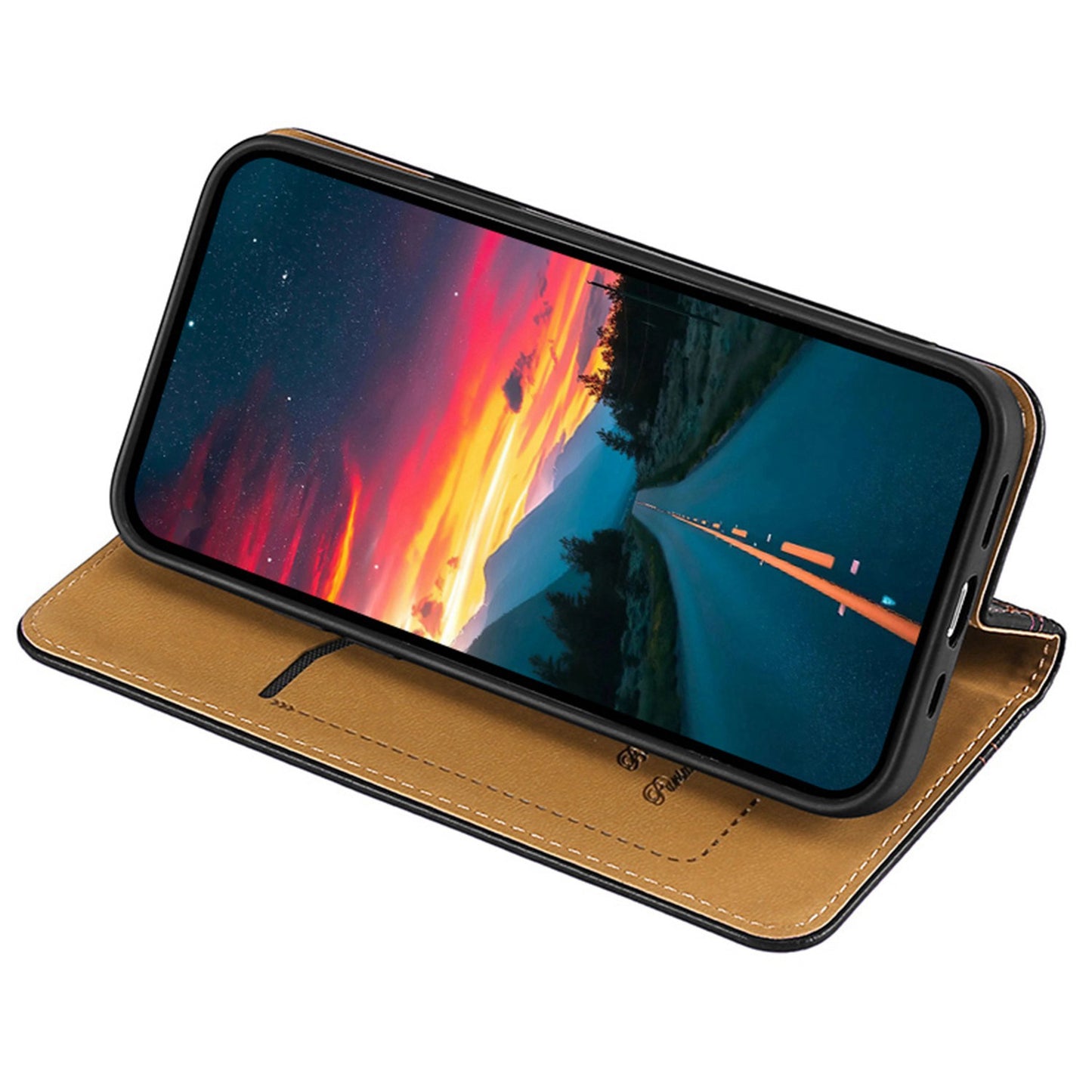 For Realme 10 Pro+ 5G Plaid Pattern PU Leather Card Holder Stand Case Magnetic Auto Closing Protective Phone Cover