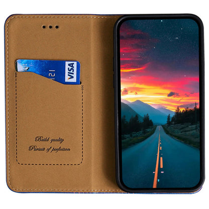 For Realme 10 Pro+ 5G Plaid Pattern PU Leather Card Holder Stand Case Magnetic Auto Closing Protective Phone Cover