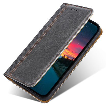 For Realme 10 Pro+ 5G Plaid Pattern PU Leather Card Holder Stand Case Magnetic Auto Closing Protective Phone Cover