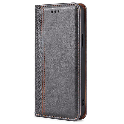 For Realme 10 Pro+ 5G Plaid Pattern PU Leather Card Holder Stand Case Magnetic Auto Closing Protective Phone Cover