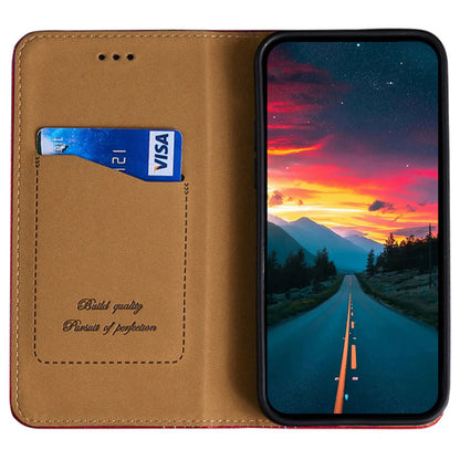 For Realme 10 Pro+ 5G Plaid Pattern PU Leather Card Holder Stand Case Magnetic Auto Closing Protective Phone Cover