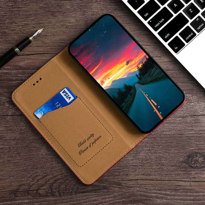 For Realme 10 Pro+ 5G Plaid Pattern PU Leather Card Holder Stand Case Magnetic Auto Closing Protective Phone Cover