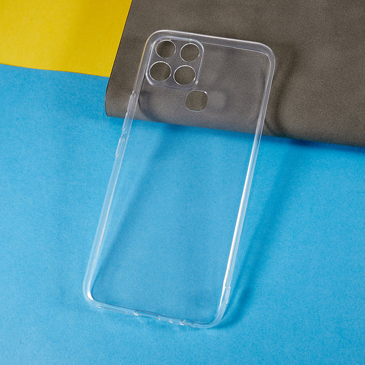 For Infinix Smart 6 Ultra-thin Soft TPU Clear Protective Cover Drop-proof Anti-scratch Phone Back Case
