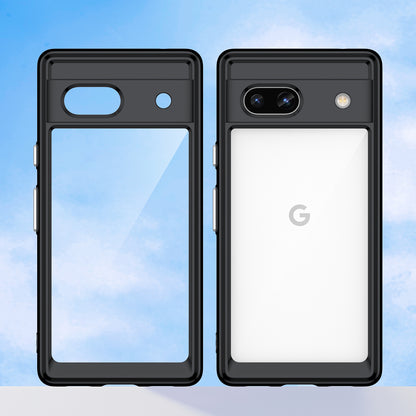 For Google Pixel 7a Phone Case, TPU Bumper+Acrylic Back Shell Shock-absorbing Protective Cover