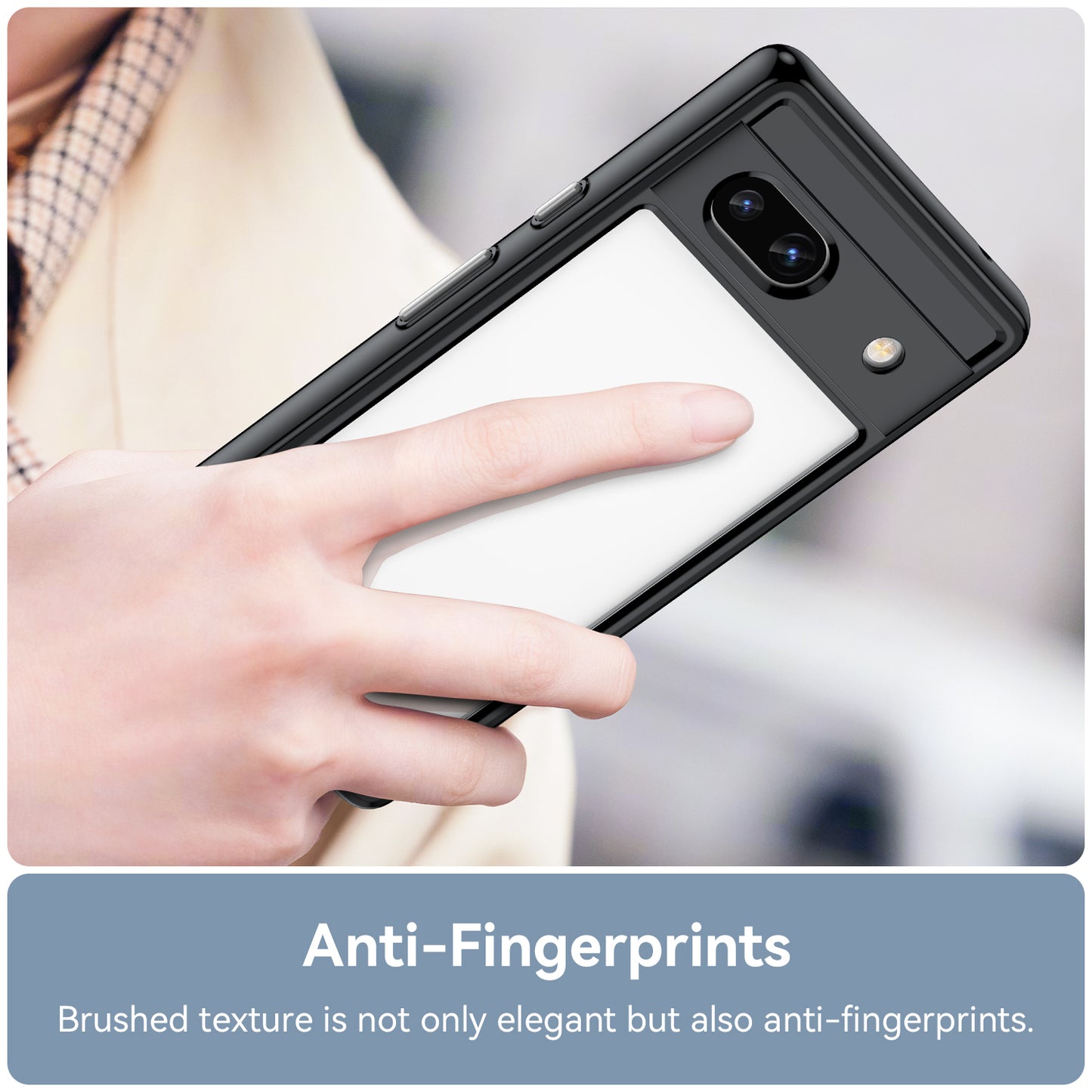 For Google Pixel 7a Phone Case, TPU Bumper+Acrylic Back Shell Shock-absorbing Protective Cover