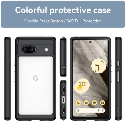 For Google Pixel 7a Phone Case, TPU Bumper+Acrylic Back Shell Shock-absorbing Protective Cover