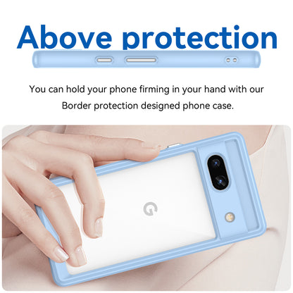 For Google Pixel 7a Phone Case, TPU Bumper+Acrylic Back Shell Shock-absorbing Protective Cover