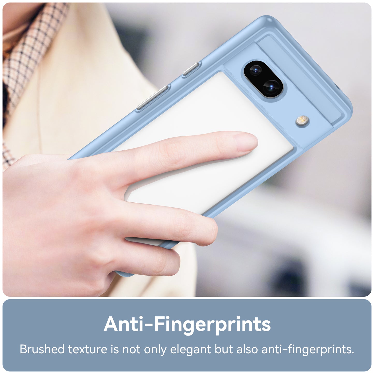 For Google Pixel 7a Phone Case, TPU Bumper+Acrylic Back Shell Shock-absorbing Protective Cover
