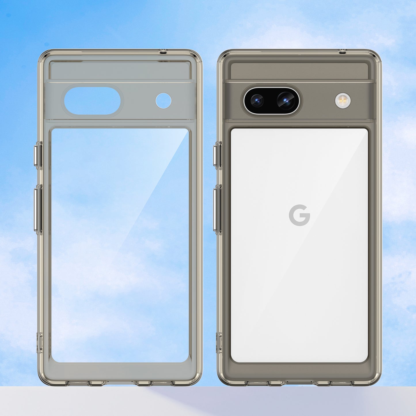 For Google Pixel 7a Phone Case, TPU Bumper+Acrylic Back Shell Shock-absorbing Protective Cover
