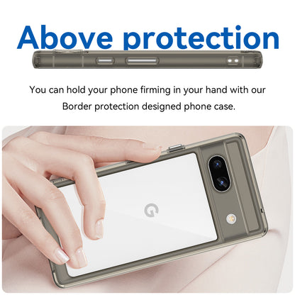 For Google Pixel 7a Phone Case, TPU Bumper+Acrylic Back Shell Shock-absorbing Protective Cover