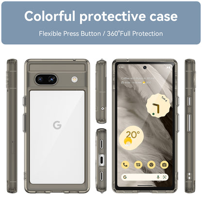 For Google Pixel 7a Phone Case, TPU Bumper+Acrylic Back Shell Shock-absorbing Protective Cover