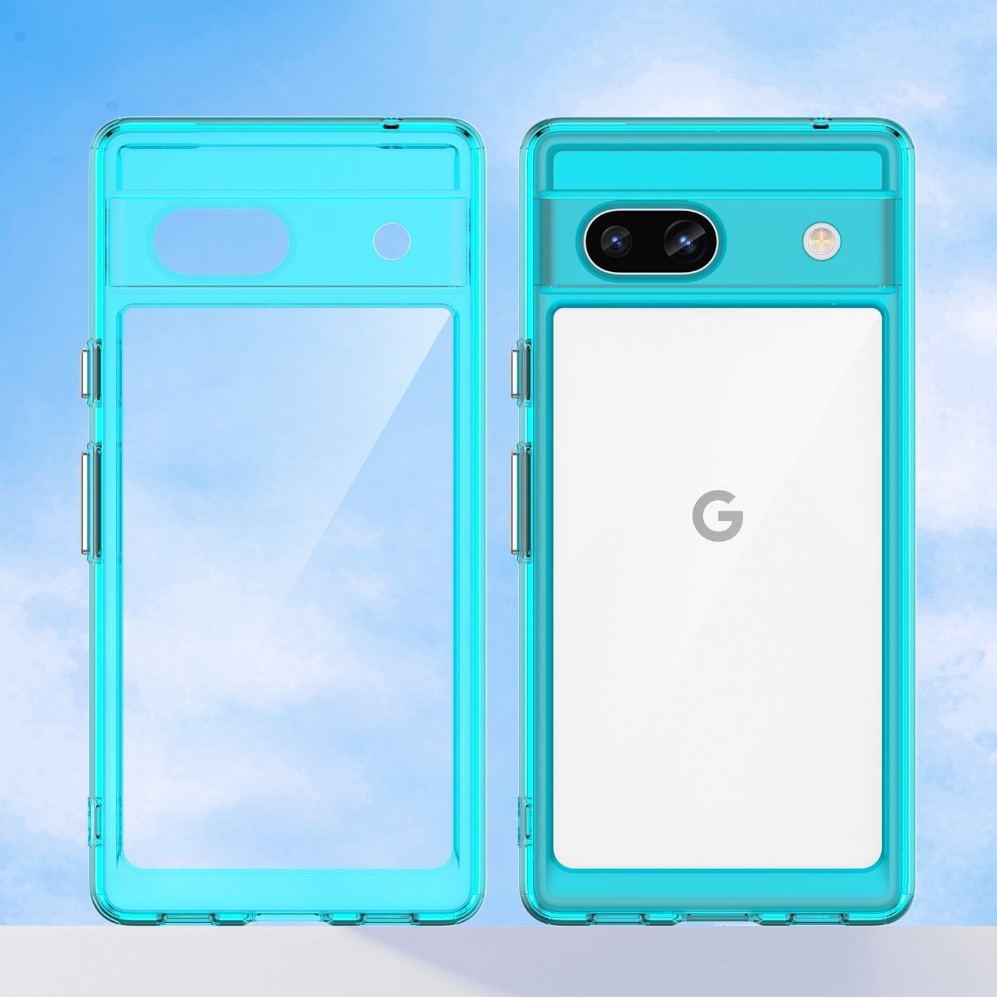 For Google Pixel 7a Phone Case, TPU Bumper+Acrylic Back Shell Shock-absorbing Protective Cover