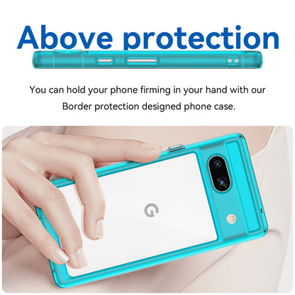 For Google Pixel 7a Phone Case, TPU Bumper+Acrylic Back Shell Shock-absorbing Protective Cover