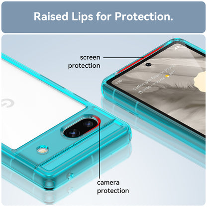 For Google Pixel 7a Phone Case, TPU Bumper+Acrylic Back Shell Shock-absorbing Protective Cover