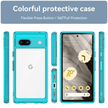 For Google Pixel 7a Phone Case, TPU Bumper+Acrylic Back Shell Shock-absorbing Protective Cover