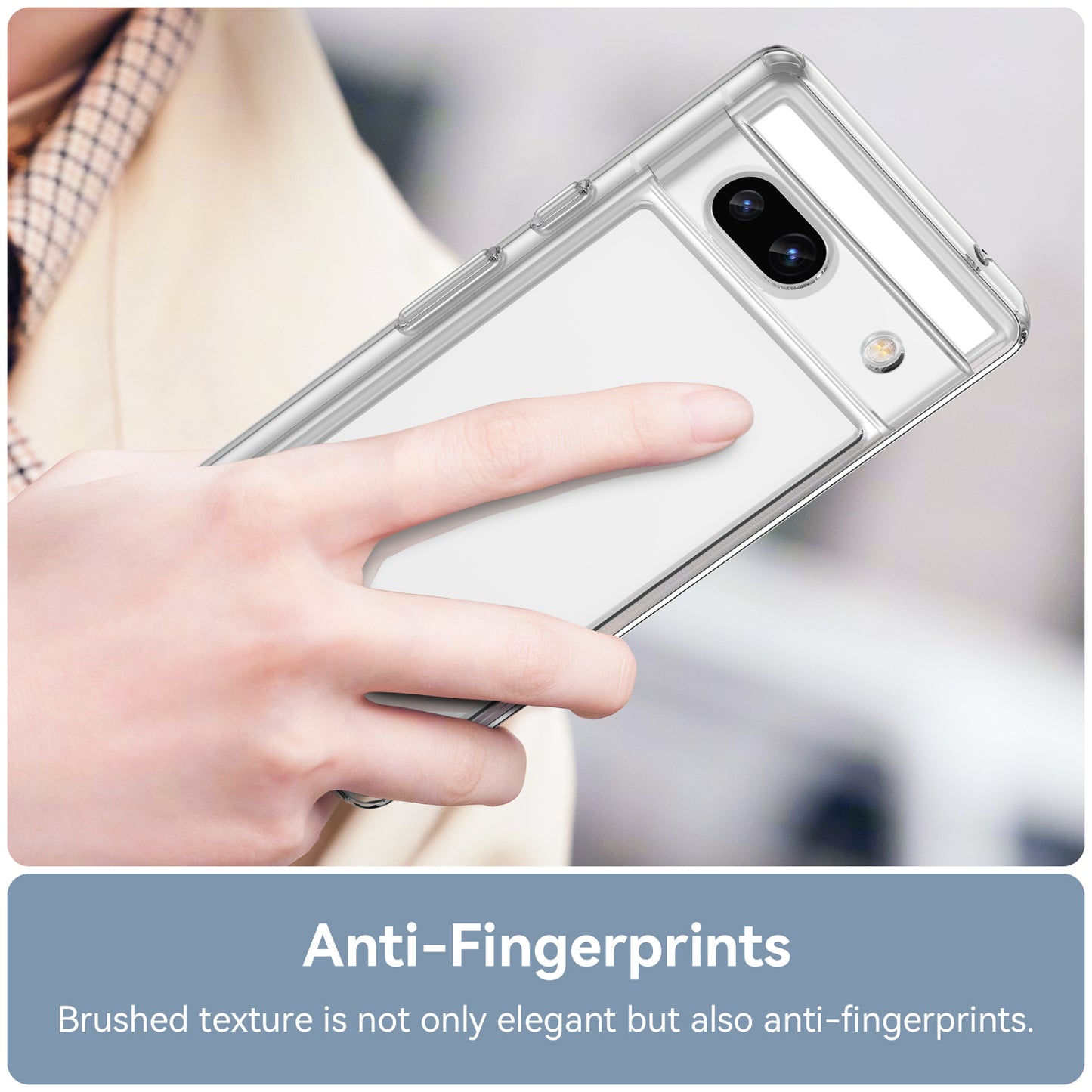 For Google Pixel 7a Phone Case, TPU Bumper+Acrylic Back Shell Shock-absorbing Protective Cover