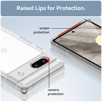 For Google Pixel 7a Phone Case, TPU Bumper+Acrylic Back Shell Shock-absorbing Protective Cover