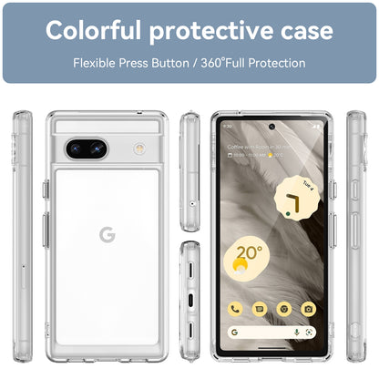 For Google Pixel 7a Phone Case, TPU Bumper+Acrylic Back Shell Shock-absorbing Protective Cover