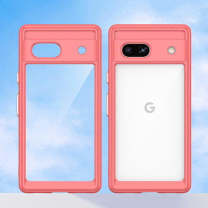 For Google Pixel 7a Phone Case, TPU Bumper+Acrylic Back Shell Shock-absorbing Protective Cover