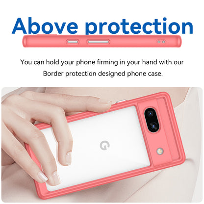 For Google Pixel 7a Phone Case, TPU Bumper+Acrylic Back Shell Shock-absorbing Protective Cover