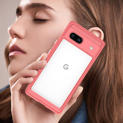 For Google Pixel 7a Phone Case, TPU Bumper+Acrylic Back Shell Shock-absorbing Protective Cover