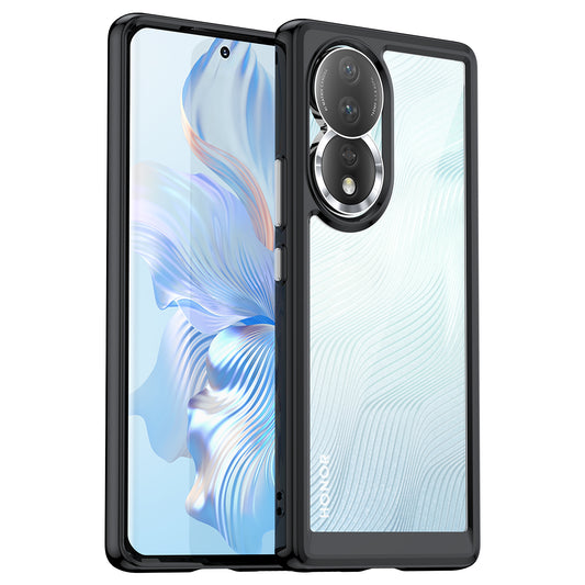 For Honor 80 5G Phone Case, Anti-collision TPU Bumper+Acrylic Back Shell Protective Cover