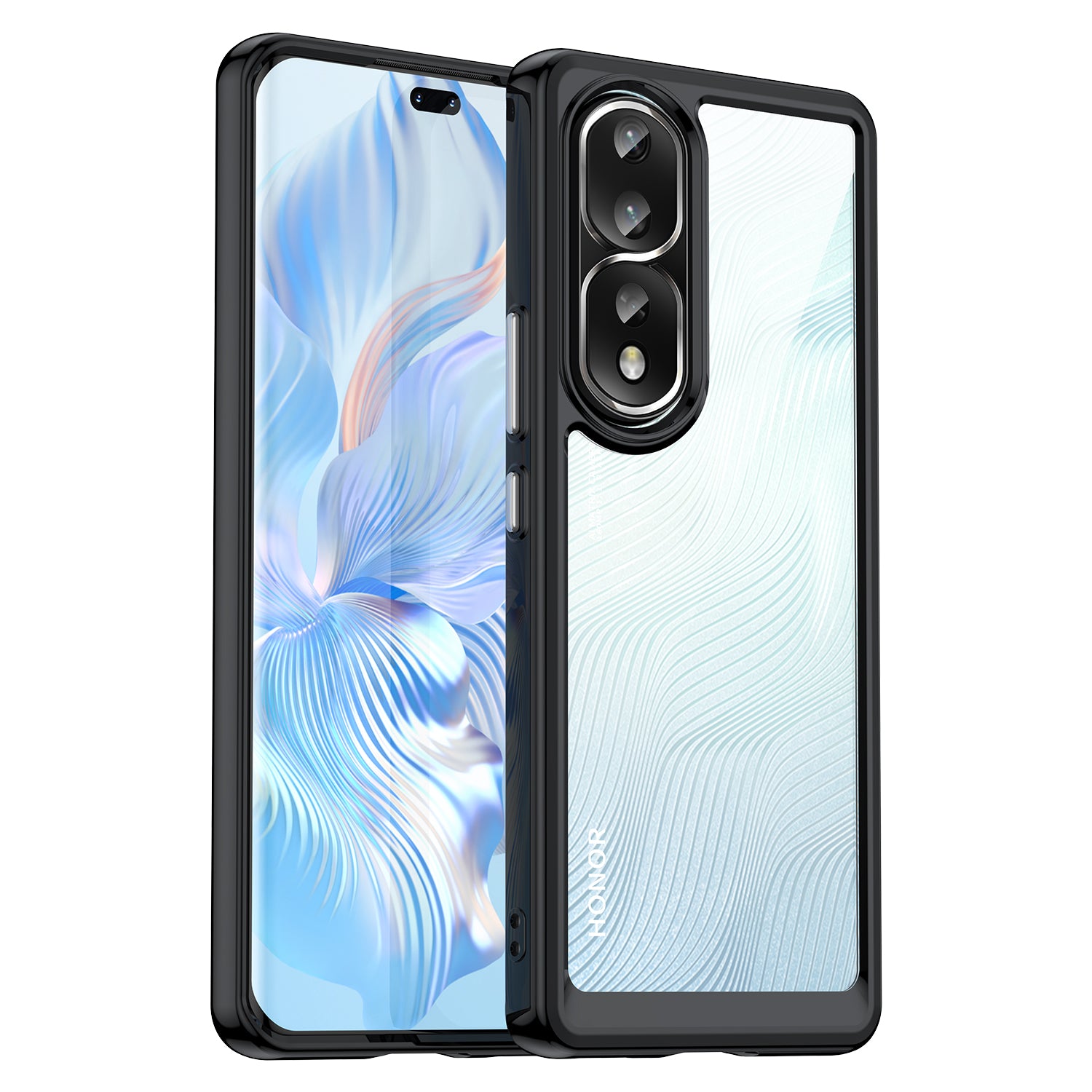 For Honor 80 Pro 5G Phone Case, TPU Bumper+Acrylic Back Shell Anti-fall Protective Cover