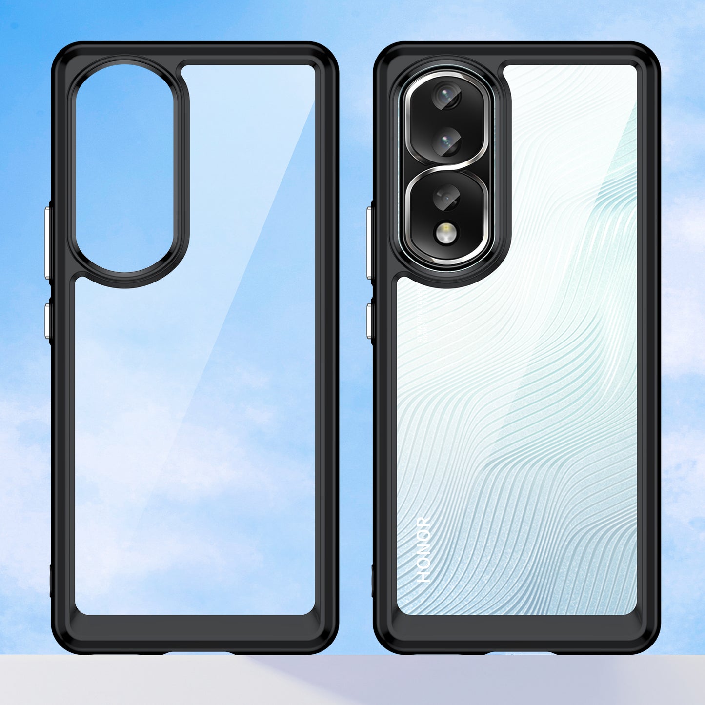 For Honor 80 Pro 5G Phone Case, TPU Bumper+Acrylic Back Shell Anti-fall Protective Cover
