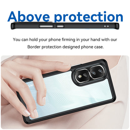 For Honor 80 Pro 5G Phone Case, TPU Bumper+Acrylic Back Shell Anti-fall Protective Cover