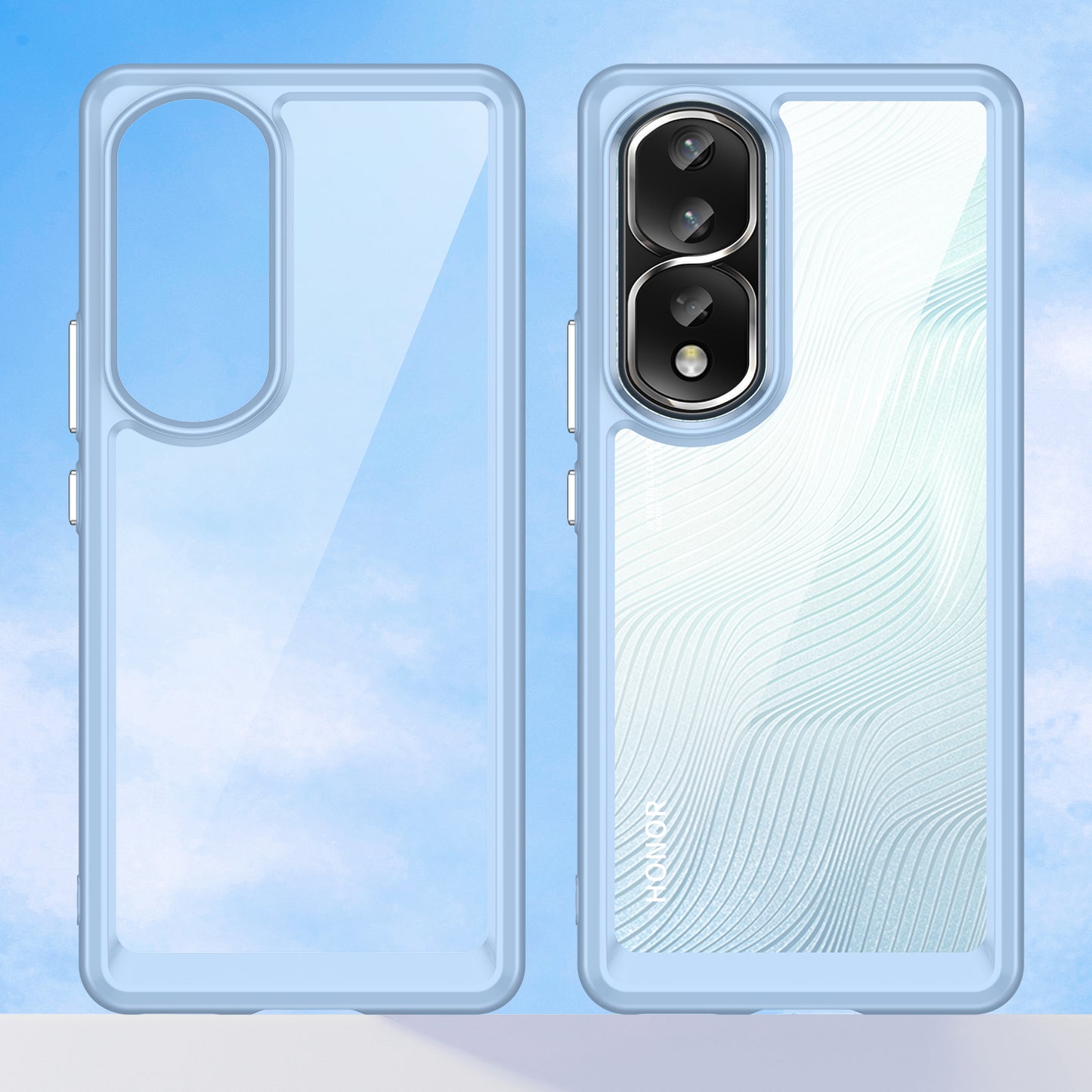 For Honor 80 Pro 5G Phone Case, TPU Bumper+Acrylic Back Shell Anti-fall Protective Cover