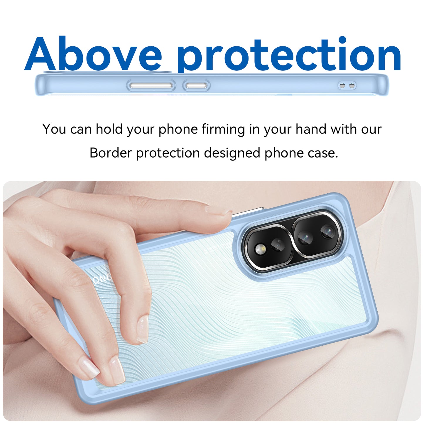 For Honor 80 Pro 5G Phone Case, TPU Bumper+Acrylic Back Shell Anti-fall Protective Cover