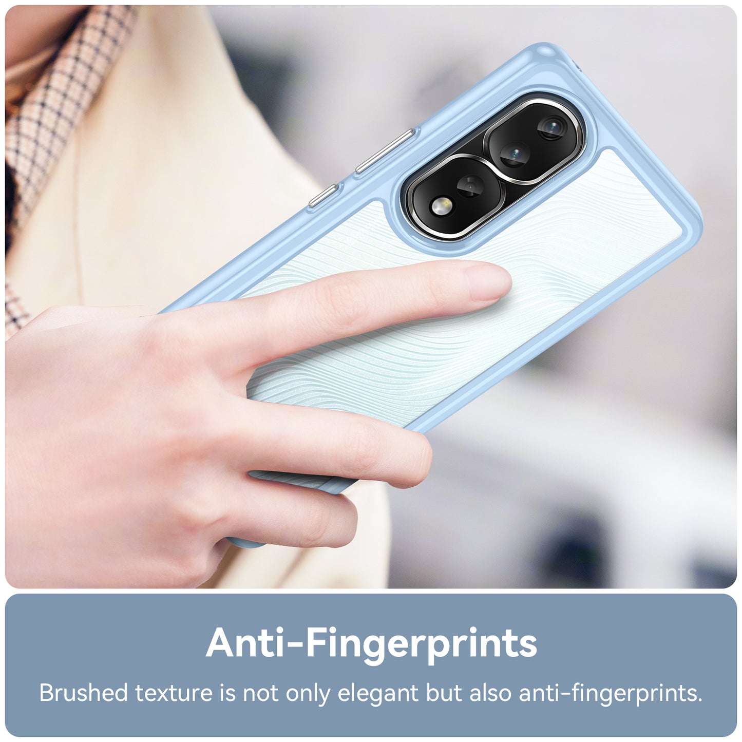 For Honor 80 Pro 5G Phone Case, TPU Bumper+Acrylic Back Shell Anti-fall Protective Cover