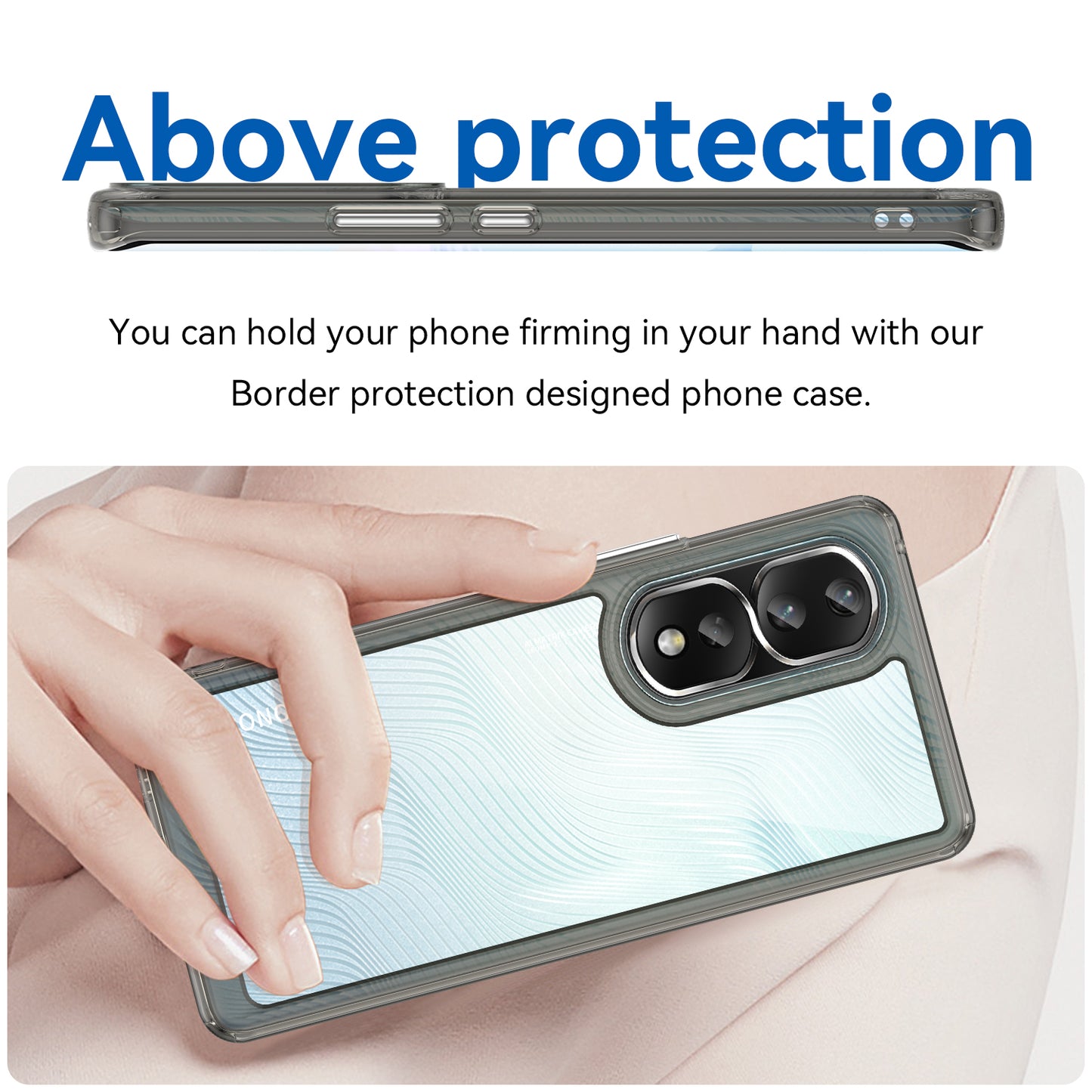 For Honor 80 Pro 5G Phone Case, TPU Bumper+Acrylic Back Shell Anti-fall Protective Cover
