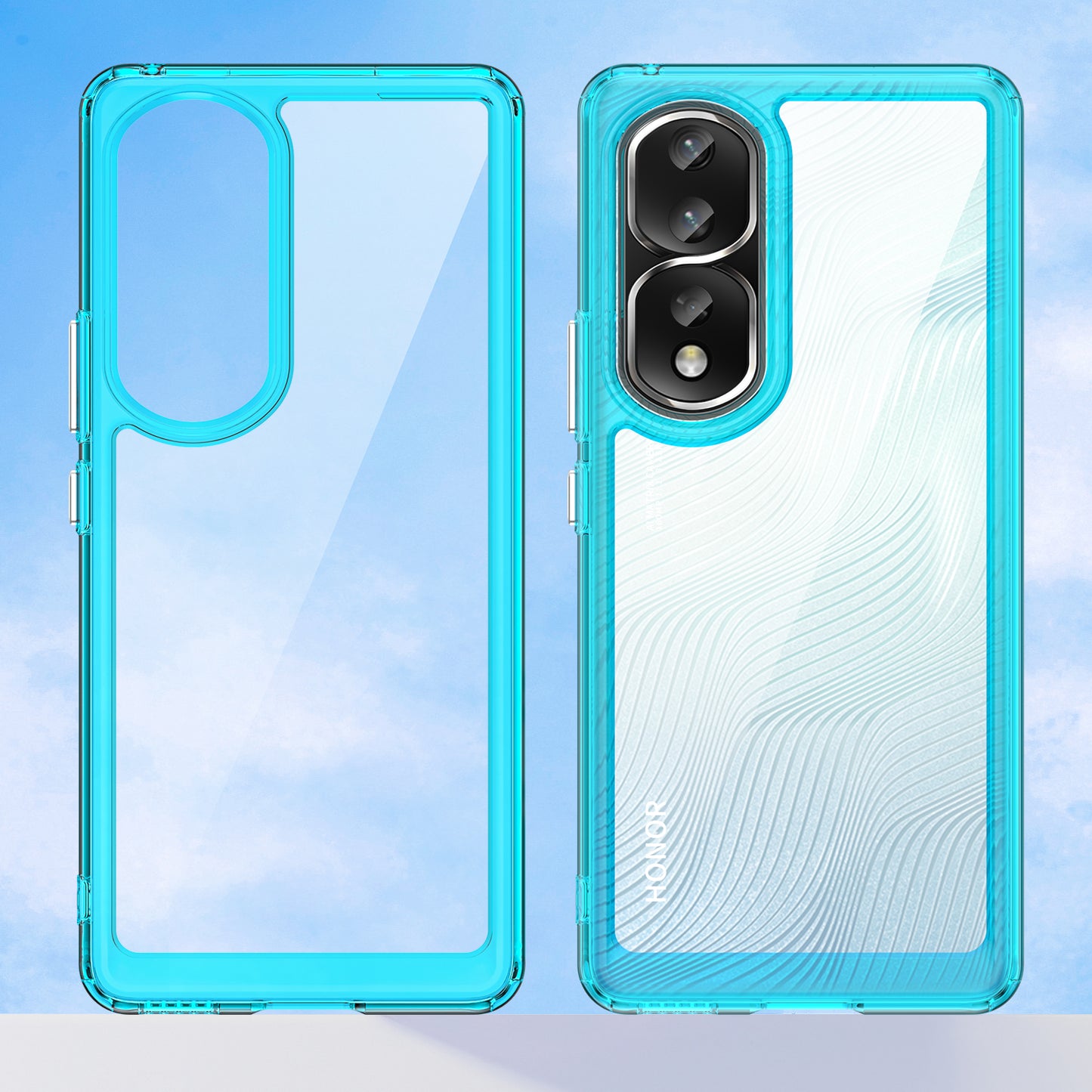For Honor 80 Pro 5G Phone Case, TPU Bumper+Acrylic Back Shell Anti-fall Protective Cover