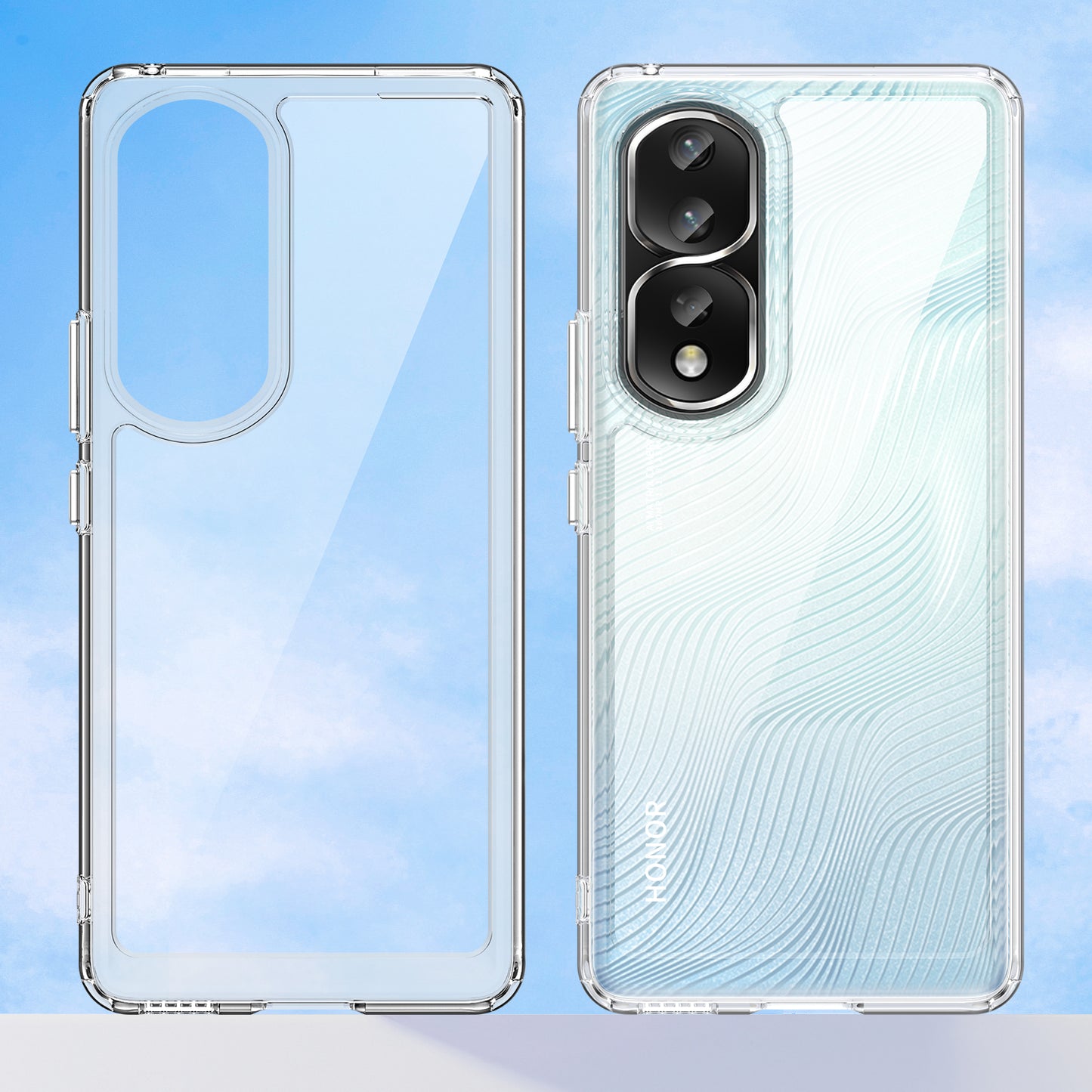 For Honor 80 Pro 5G Phone Case, TPU Bumper+Acrylic Back Shell Anti-fall Protective Cover