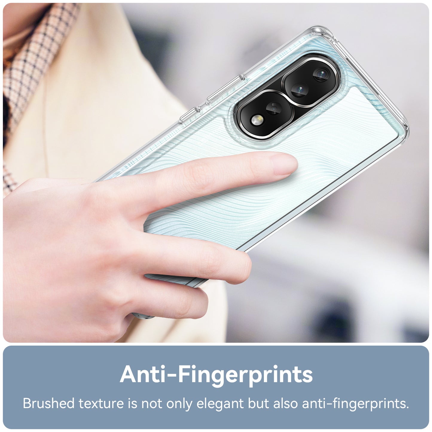 For Honor 80 Pro 5G Phone Case, TPU Bumper+Acrylic Back Shell Anti-fall Protective Cover