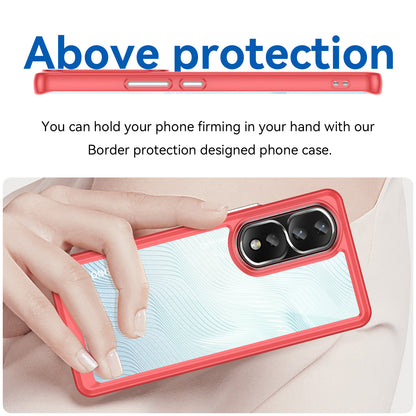 For Honor 80 Pro 5G Phone Case, TPU Bumper+Acrylic Back Shell Anti-fall Protective Cover