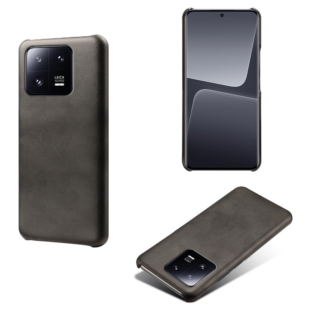 For Xiaomi 13 Pro 5G Calf Textured Cell Phone Cover Anti-fall PU Leather Coated PC Mobile Phone Case