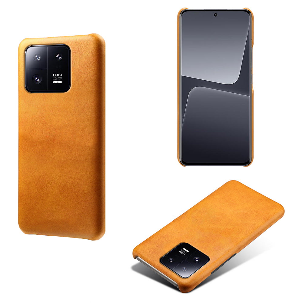 For Xiaomi 13 Pro 5G Calf Textured Cell Phone Cover Anti-fall PU Leather Coated PC Mobile Phone Case
