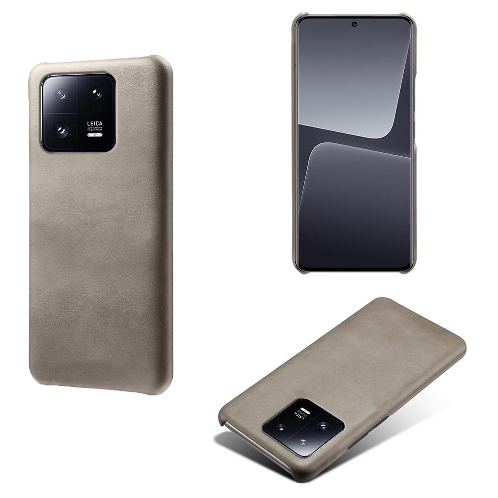 For Xiaomi 13 Pro 5G Calf Textured Cell Phone Cover Anti-fall PU Leather Coated PC Mobile Phone Case