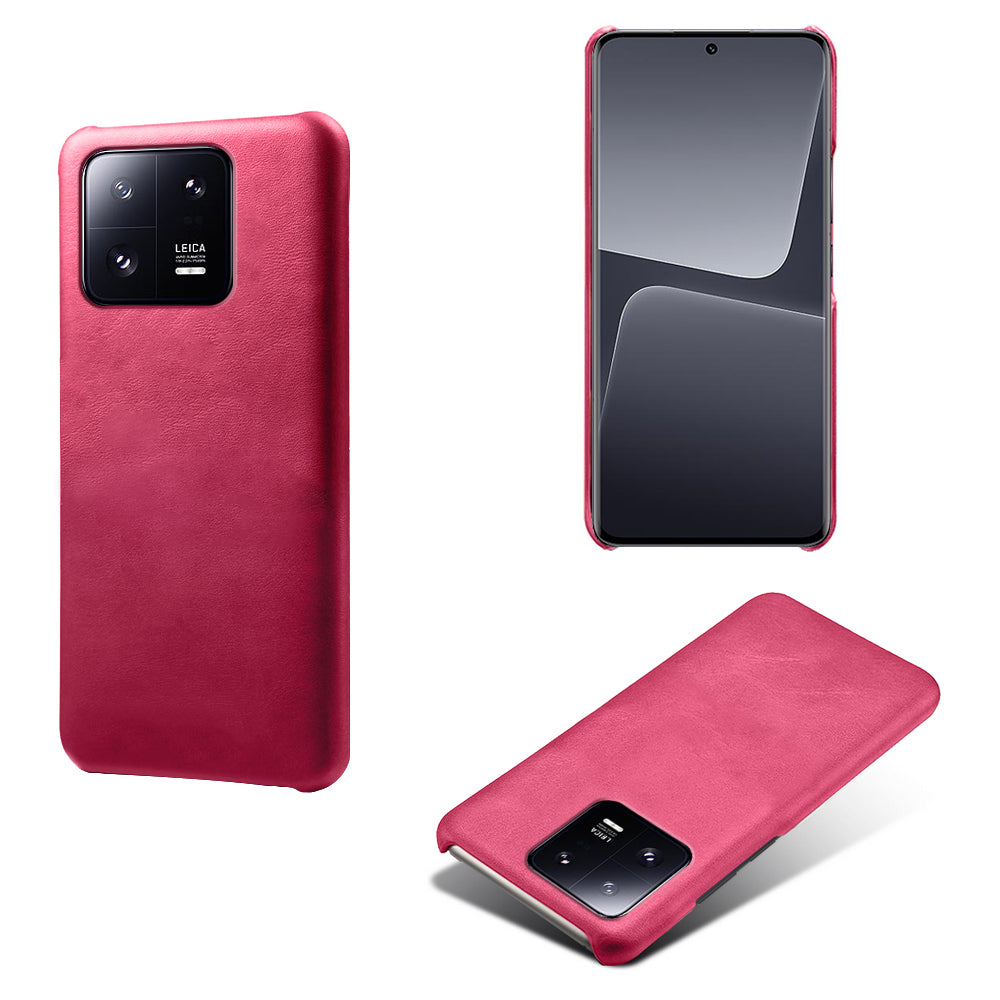 For Xiaomi 13 Pro 5G Calf Textured Cell Phone Cover Anti-fall PU Leather Coated PC Mobile Phone Case