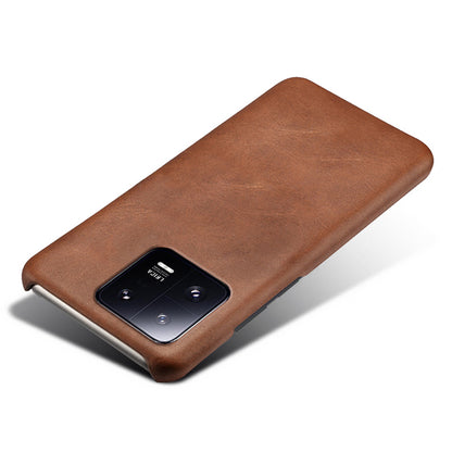 For Xiaomi 13 Pro 5G Calf Textured Cell Phone Cover Anti-fall PU Leather Coated PC Mobile Phone Case