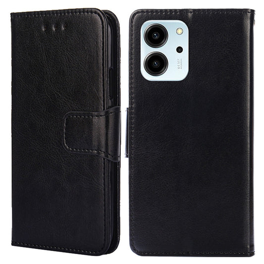 For Honor 80 SE 5G Textured PU Leather Phone Cover Anti-scratch Stand Wallet Shockproof Folio Flip Cell Phone Case