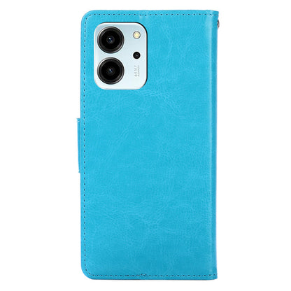 For Honor 80 SE 5G Textured PU Leather Phone Cover Anti-scratch Stand Wallet Shockproof Folio Flip Cell Phone Case