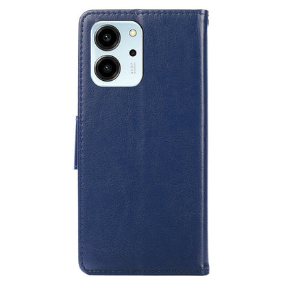 For Honor 80 SE 5G Textured PU Leather Phone Cover Anti-scratch Stand Wallet Shockproof Folio Flip Cell Phone Case